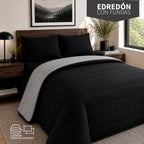 Set de Edredón Ligero | Negro/Gris