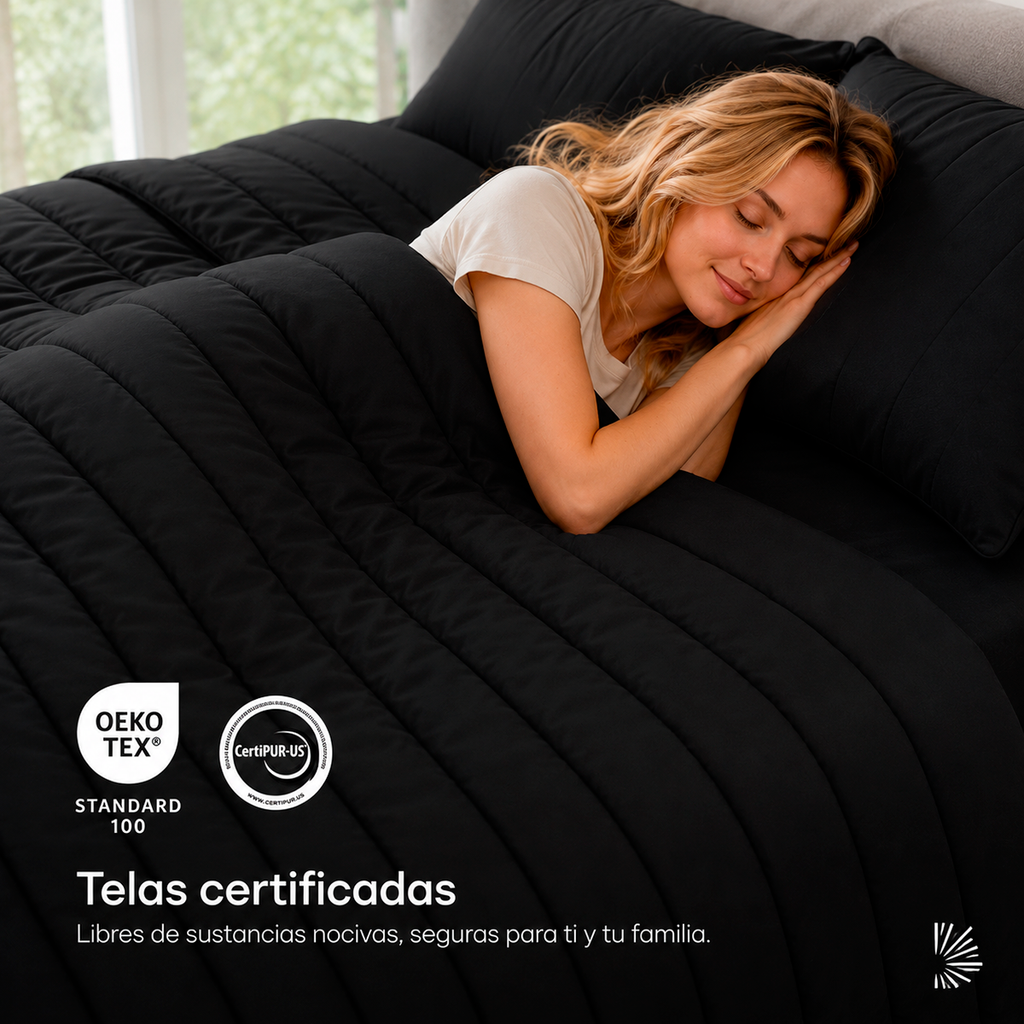 Set de Edredón Ligero | Negro/Gris
