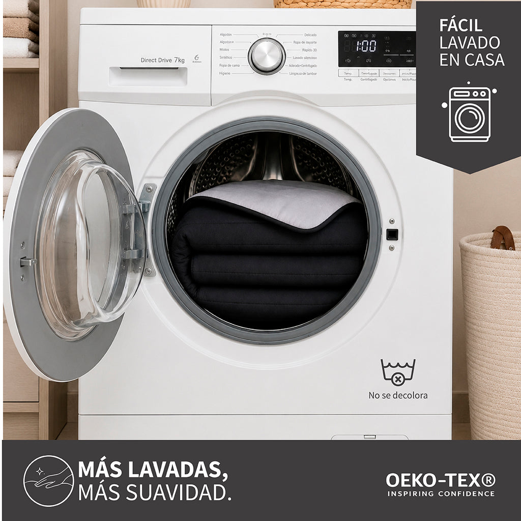 Set de Edredón Ligero | Negro/Gris