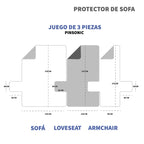 Cubre Sala 3 Piezas Pinsonic