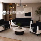 Cubre Sala 3 Piezas Pinsonic | Negro/Gris
