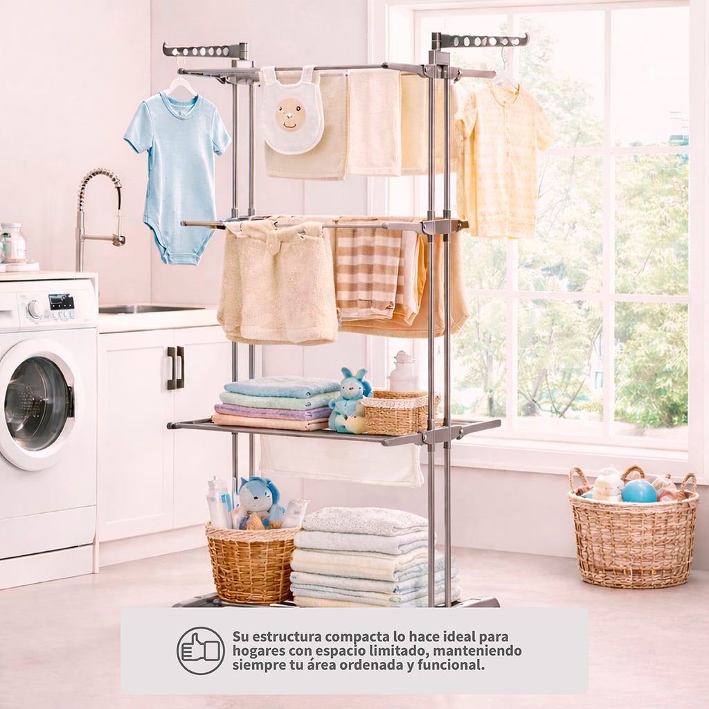 Tendedero Plegable con Ruedas