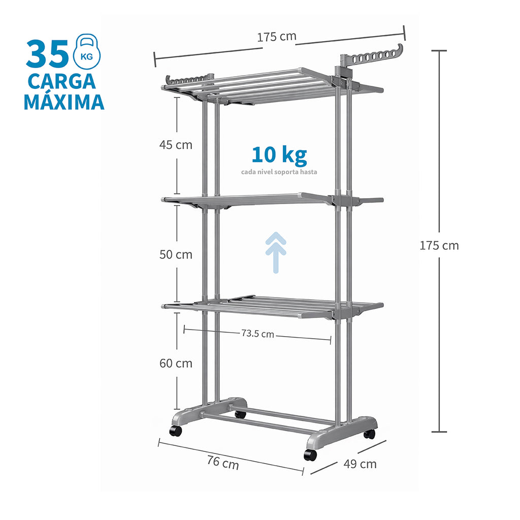 Tendedero Plegable con Ruedas
