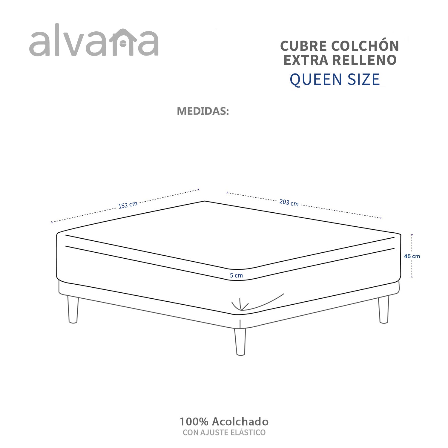 Cubre Colchón Memory Foam