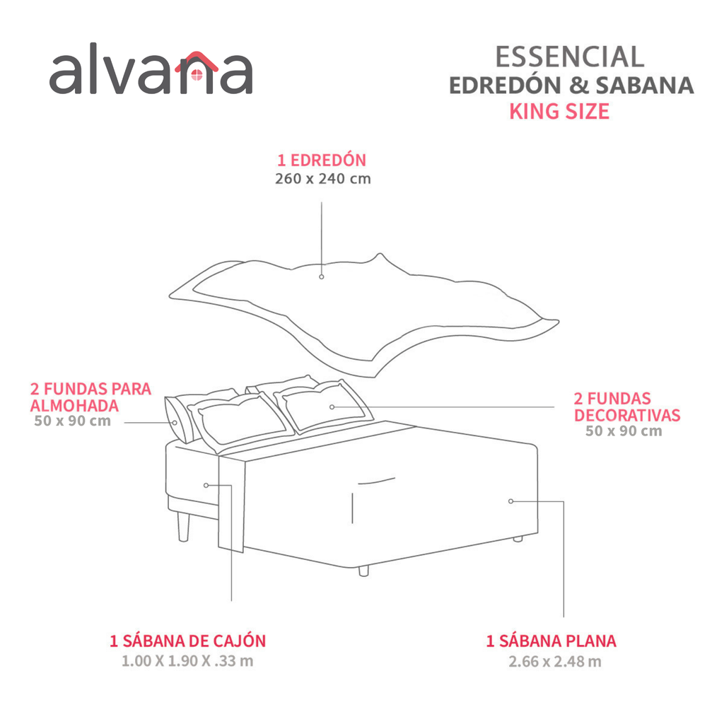 Set de Edredón Confort 7 Piezas