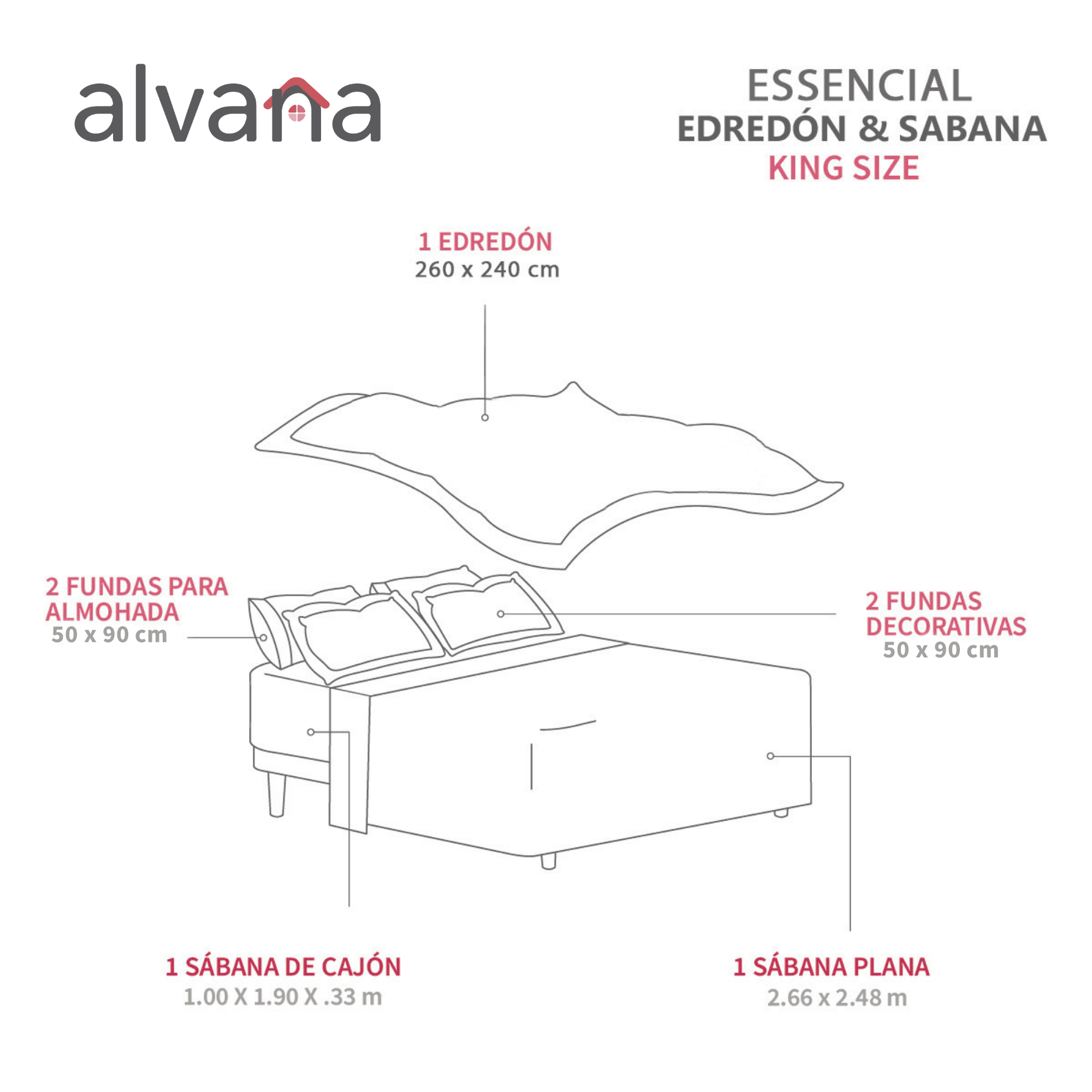 Set de Edredón Confort 7 Piezas