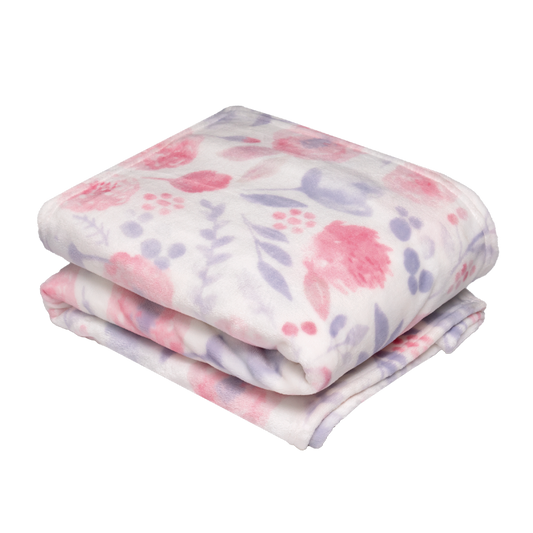 Frazada ligera microfibra ultrasuave Floral