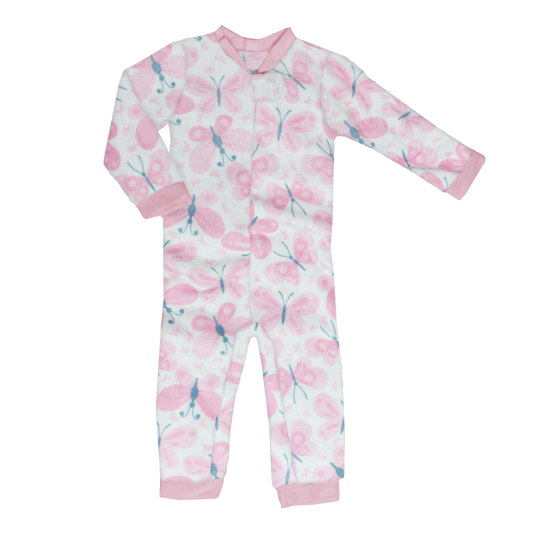 Pijamita ultrasuave de microfibra para bebé (mameluco) Mariposas