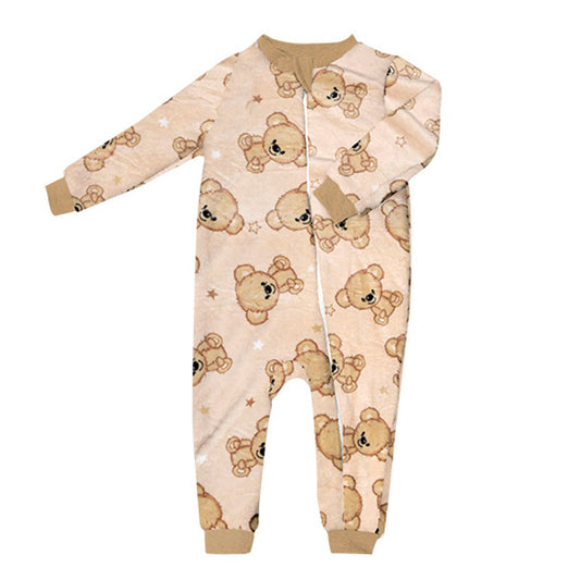 Pijamita ultrasuave de microfibra para bebé (mameluco) Teddy bear