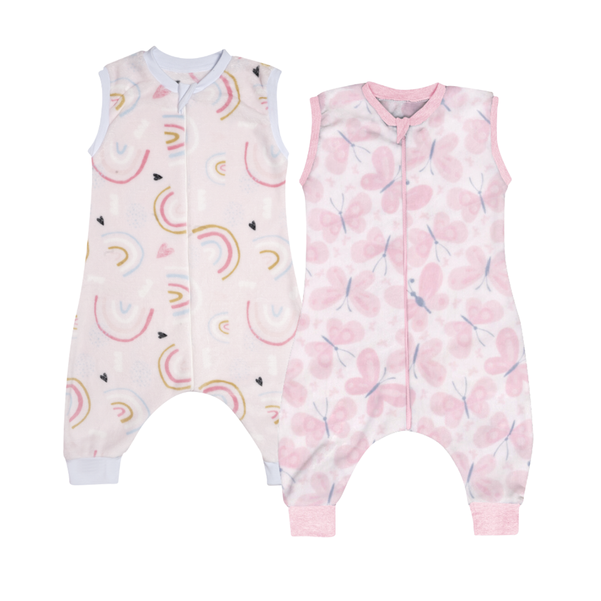 Set 2 Baby Sleepings saquito para dormir Arcoíris & Mariposas